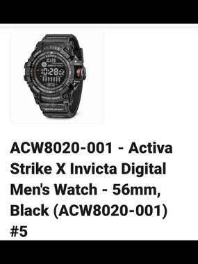 Activa Strike X Digital Men's Watch - Black with Red Accent